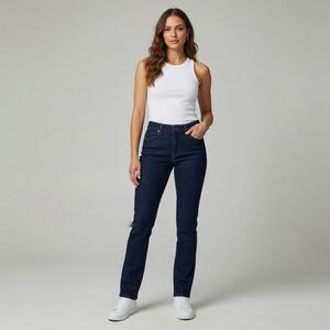 Gap 1969 Womens Dark Wash Always Skinny Jeans 29/8R Mid Rise Stretch Excellent